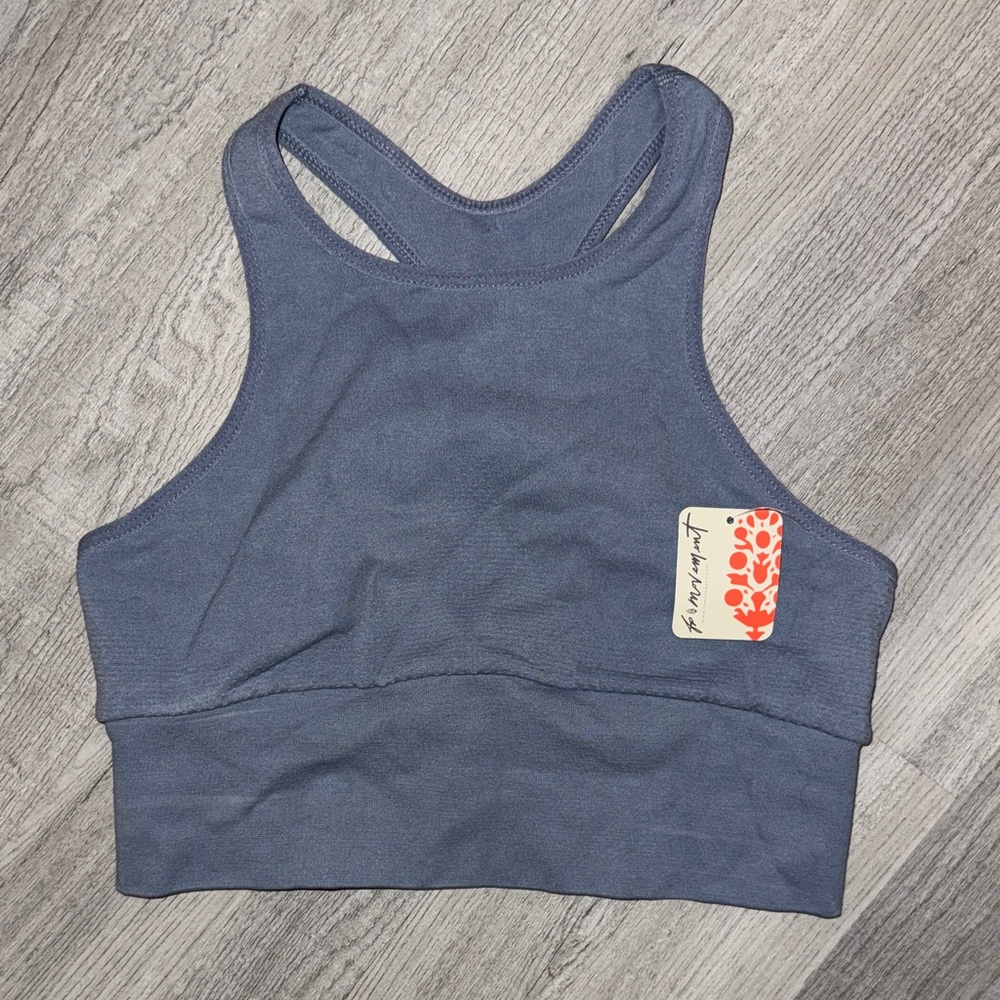 Blue Racerback Sports Bra